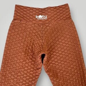 Booty By Brabants Croc Skin Legging Womens One Size Brown Textured High Rise 27"